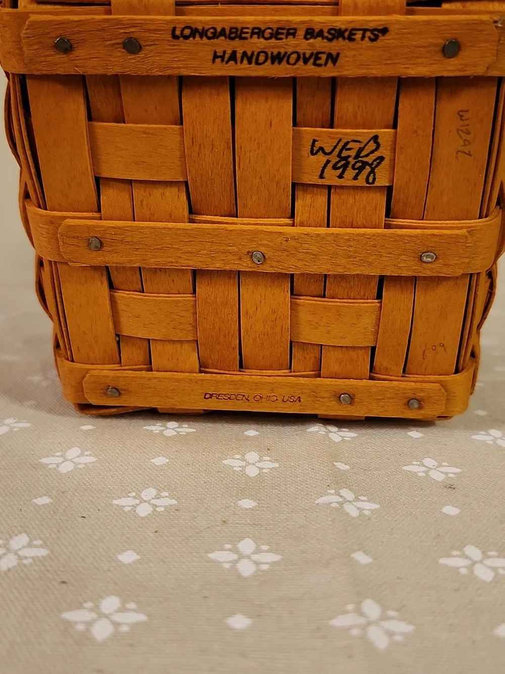 Longaberger JW Miniature Two Pie Basket